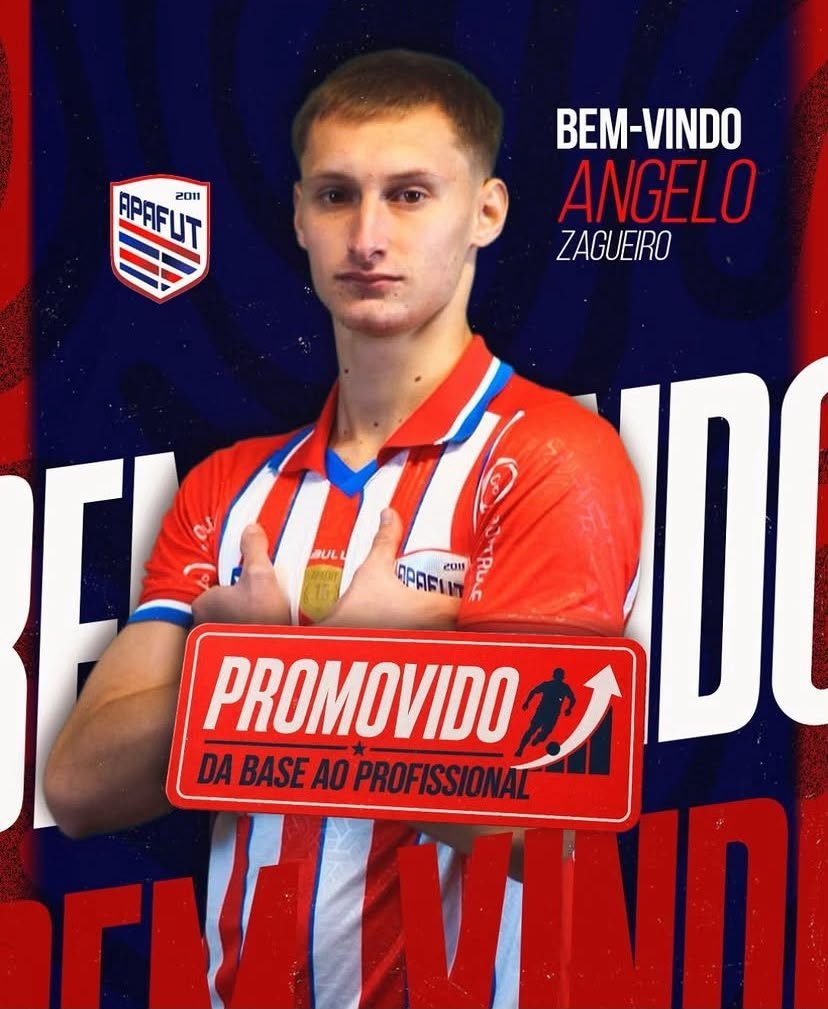 ANGELO É PROMOVIDO À EQUIPE PROFISSIONAL DA APA