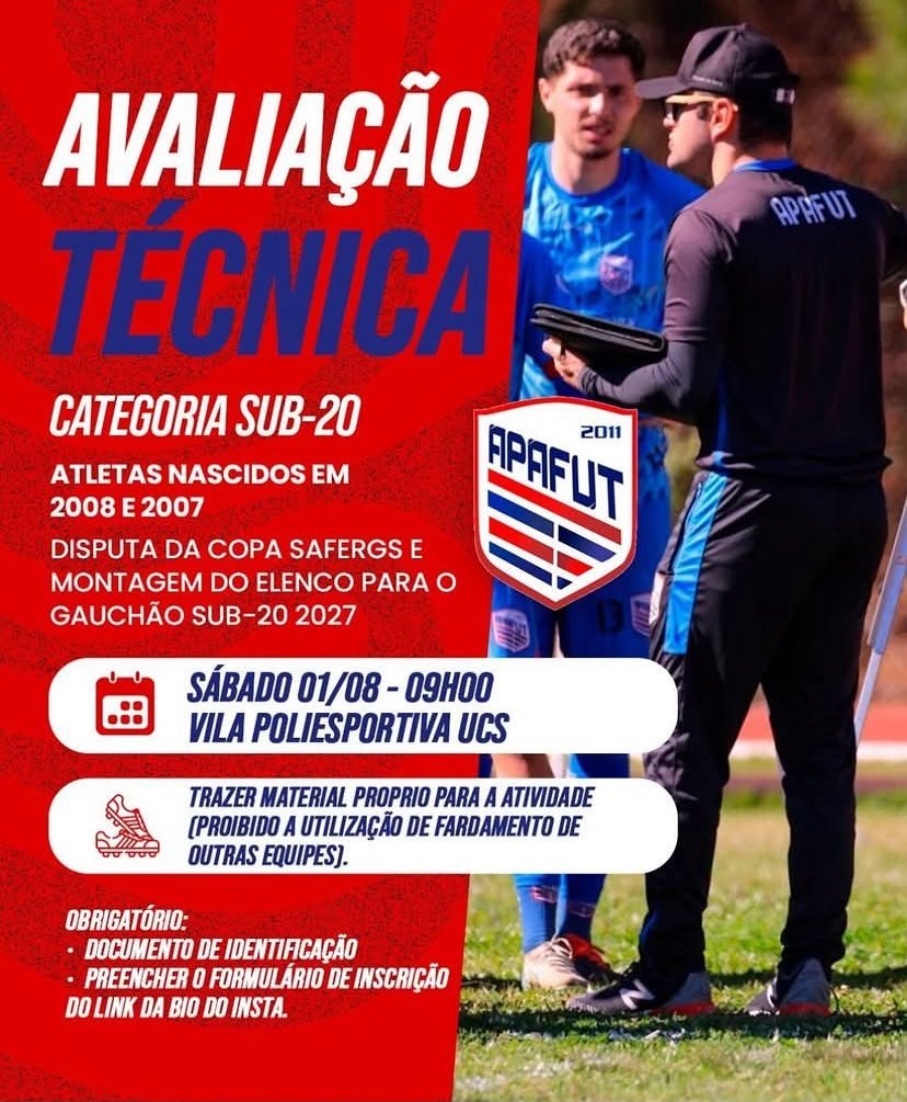 AVALIAÇÃO TÉCNICA SUB 20