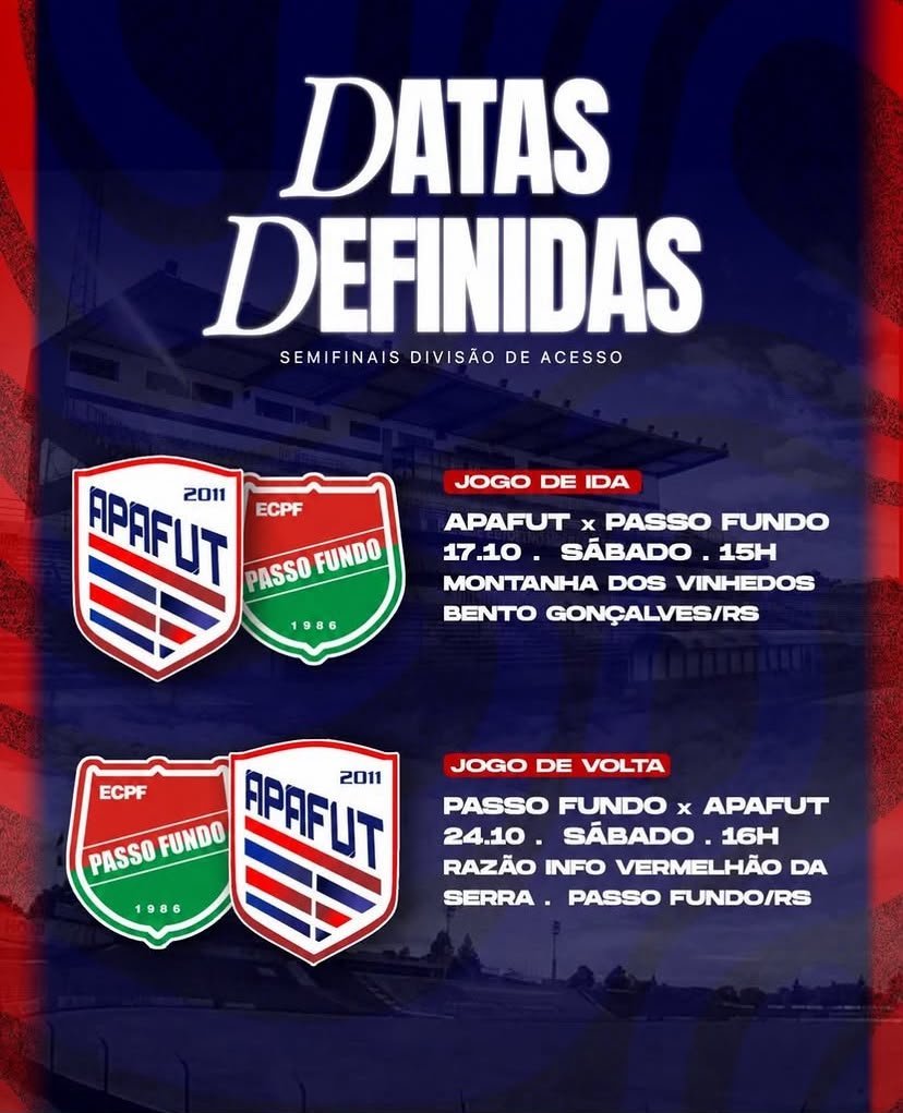 DATAS DEFINIDAS 🔥