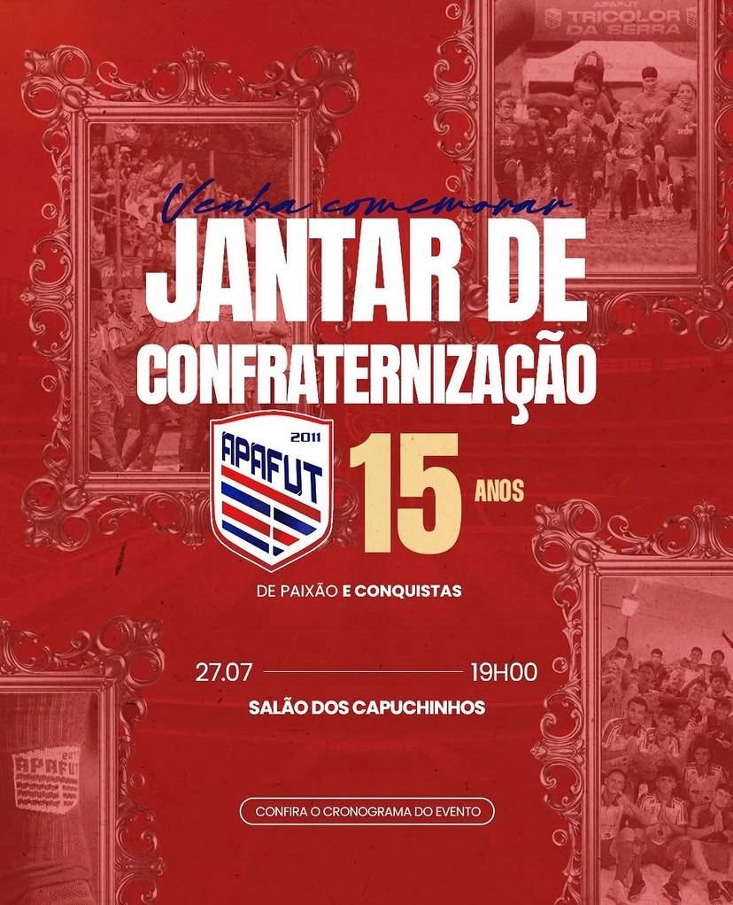 JANTAR DE CONFRATERNIZAÇÃO 15 ANOS