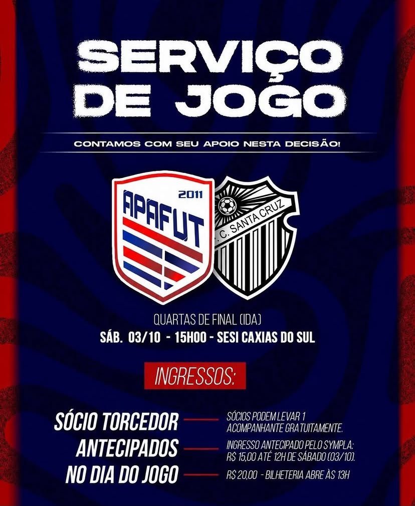 SÁBADO TEM APAFUT NO SESI 🔥