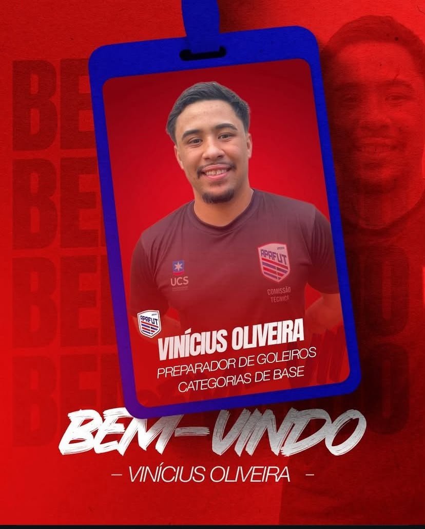 VINÍCIUS OLIVEIRA É O NOVO PREPARADOR DE GOLEIROS DAS CATEGORIAS DE BASE DO TRICOLOR DA SERRA